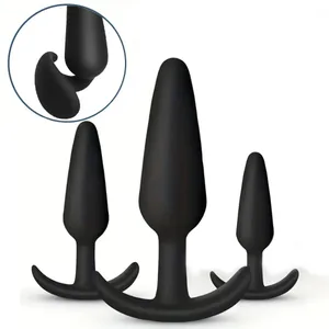 3 Iba't ibang Laki ng Anal Plug Soft Silicone Anal Butt Plug Stimulator Mga Laruan ng Pang-adultong Sex para sa Mga Lalaki/Babae Prostate Massager Anal Trainer