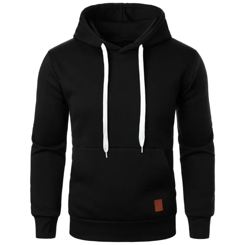 Herren Casual Kapuzenkragen Kordelzug Hoodies Sweatshirts Langarmshirts Outdoor Streetwear Einfarbig Leichter Pullover
