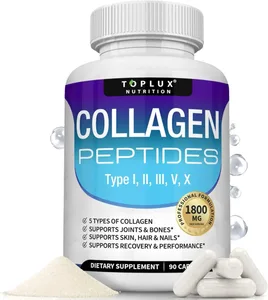 Kapsul Multi Collagen Peptides 1800mg - Pil Kompleks Kolagen Protein Hidrolisis Menggalakkan Kulit & Sendi Rambut untuk Lelaki Wanita