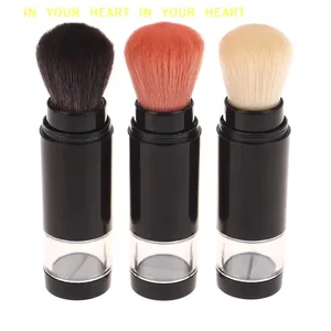 【X】2 In 1 Foundation Brush Makeup Brush Empty Travel Blush With Refillable Loose Powder Bottle Jar Makeup Beauty Tools