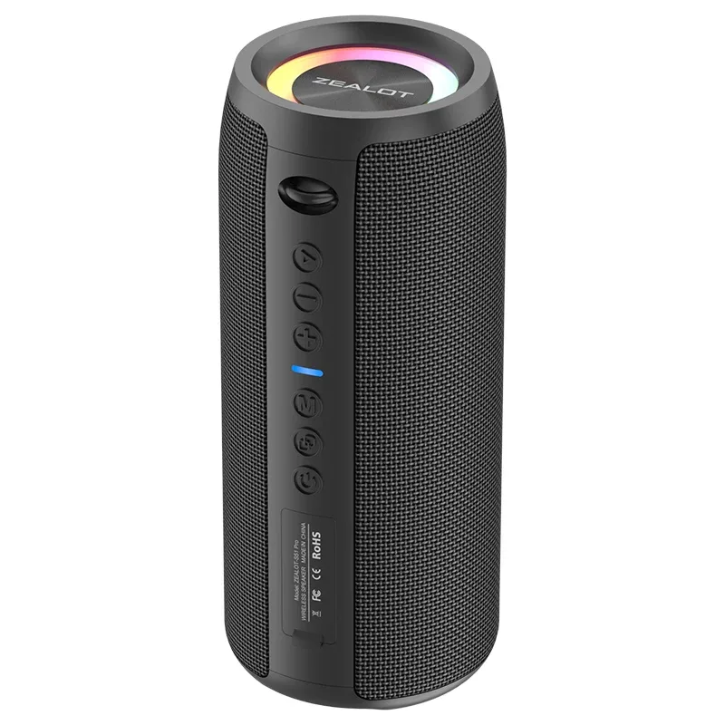 Zealot-S51Pro 40 W nagy teljesítményű Bluetooth hangszóró 3D sztereó basszus Bluetooth hangszóró Hordozható IPX5 vízálló, megfelelő TWS Boom Box
