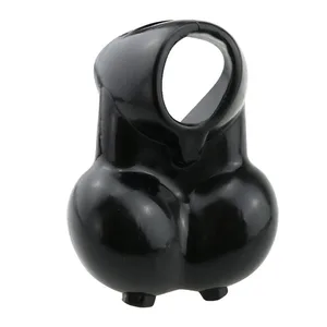 TPE Squeeze Ball Testicle Sack Enhancer Cock Sleeve Penis Ring Scrotum Pouch Erection Delay Ejaculation Adult Sex Toys for Men
