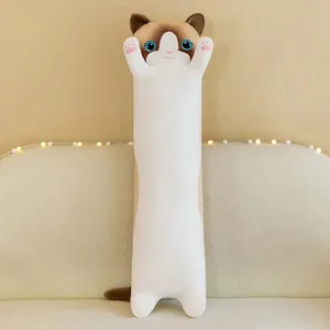 귀여운 50/70cm 고양이 플러시 장난감 Squishy 부드러운 잠자는 베개 크리 에이 티브 사랑스러운 박제 동물 생일 선물