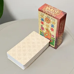 Spanish Tarot Español Deck 10.3*6cm 78 Cards Bilingual English Spanish Marseille Style Divination Cartomancie Dusserre