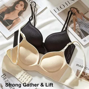 Women's Ultra-Thick 10cm Seamless Push-Up Bra Adjustable Lingerie for Small Breasts Comfortable Underwear