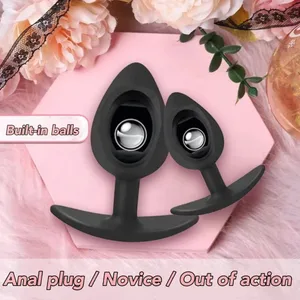 1pc Silicone Anal Plug Built-in Balls Beginner to Senior Size Puwit G-Spot Massage Pang-adultong Sex Toys