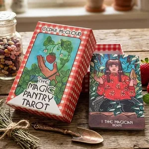 The Magic Pantry Tarot Deck Food-Themed Watercolor Tarot Cards for Home Cooks & Foodies Double-embossed Cardstock 12*7cm