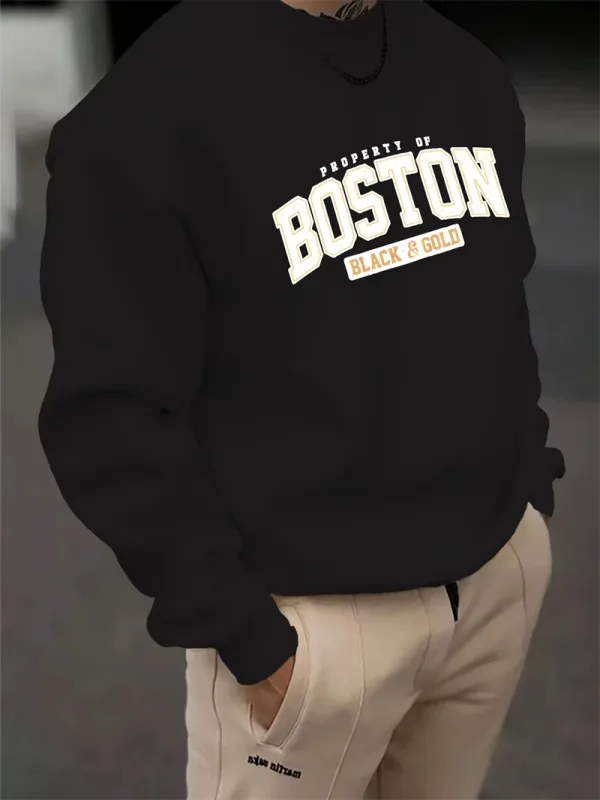 Sudaderas con estampado de letras simples para hombre, ropa de calle de moda, sudaderas con capucha estampadas en 3D, jerséis de Hip Hop de gran tamaño, Tops