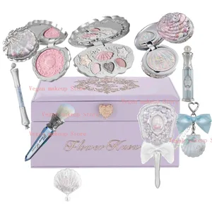 Flower Know Shell תכשיטי All-In One סט איפור סט איפור מלא צללית סומק אבקה אפויה 10 יחידות ערכות Flowernows