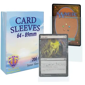 200 ST Transparenta inre korthylsor i standardstorlek Perfekt för dubbelhylsor 64X89MM TCG-korthylsor Kortskydd för MTG