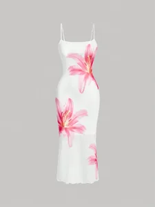 Elegant vestit de sol amb estampat floral Vestit estil resort