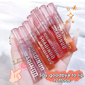 Conjunto de quatro pacotes de brilho labial caixa de brilho de água gelatinoso brilho labial hidratante lábios de vidro não é fácil de colar no copo