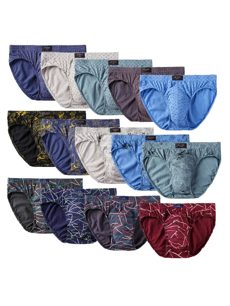 3 Pieces Big Size Men Cotton Briefs Mystery Pack Underwear Shorts Undies Multi-color Asian Size L XL 2XL 3XL 4XL 5XL 6XL 7XL