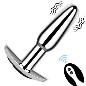 Anal Plug With Push 10 Vibration Modes Anal Toy For Men Prostate Massager Sex Toys With Remote Control Vibrator Anal Toys for 18
